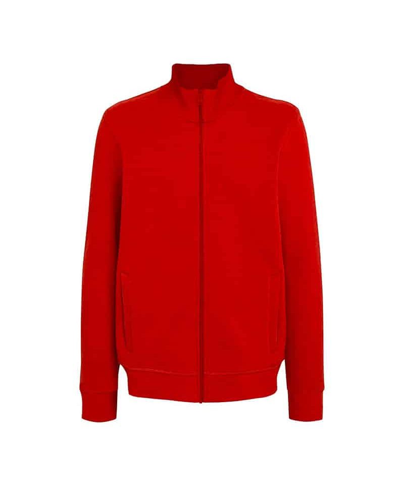 Felpa-unisex-zip-intera-Black-Spider-BS334-rosso