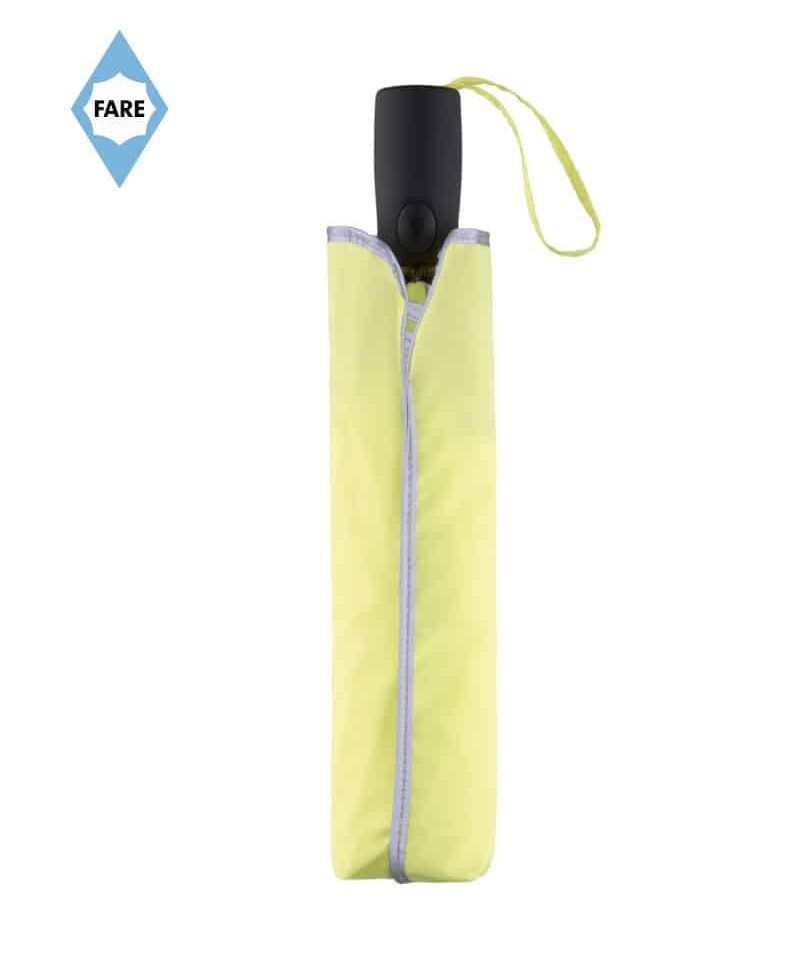 Mini-ombrello-automatico-antivento-FARE-FA5547-giallo-fluo-chiuso