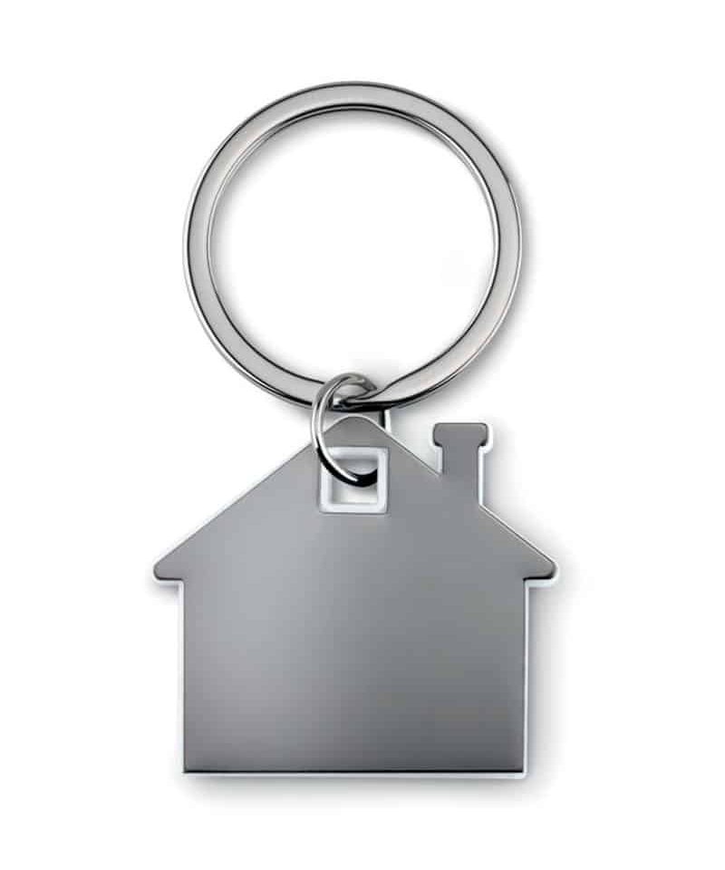 Portachiavi a forma di casa in ABS e acciaio MO8877 11 Portachiavi-a-forma-di-casa-in-ABS-e-acciaio-MO8877-bianco