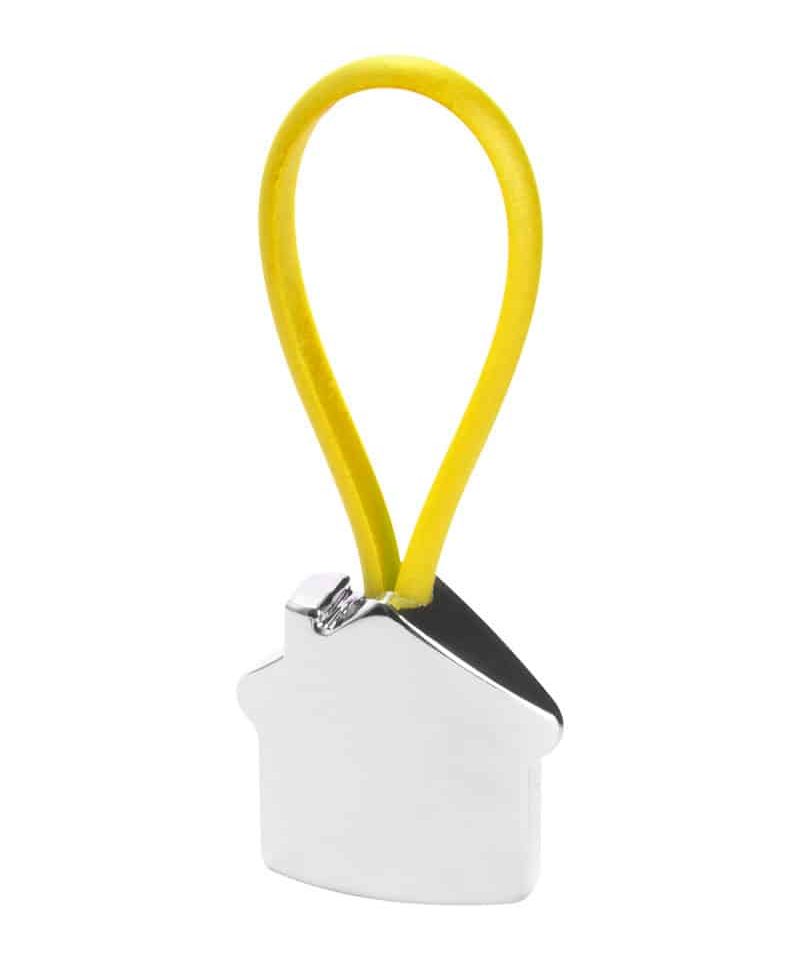 Portachiavi casa in alluminio con anello in gomma colorata AP741586 12 Portachiavi-in-alluminio-con-anello-in-gomma-colorata-AP741586-giallo