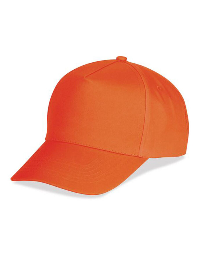Cappellino-baseball-5-pannelli-fluo-K18019-arancio