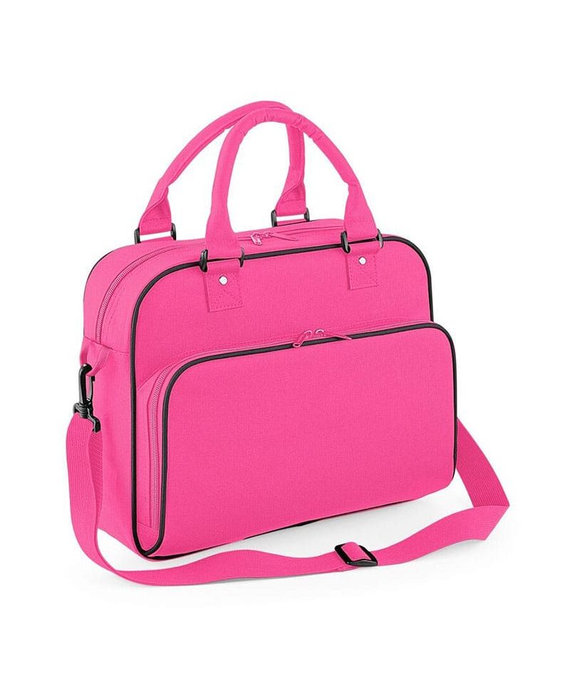 Borsa-danza-poliestere-Bagbase-BG145-fucsia-nero