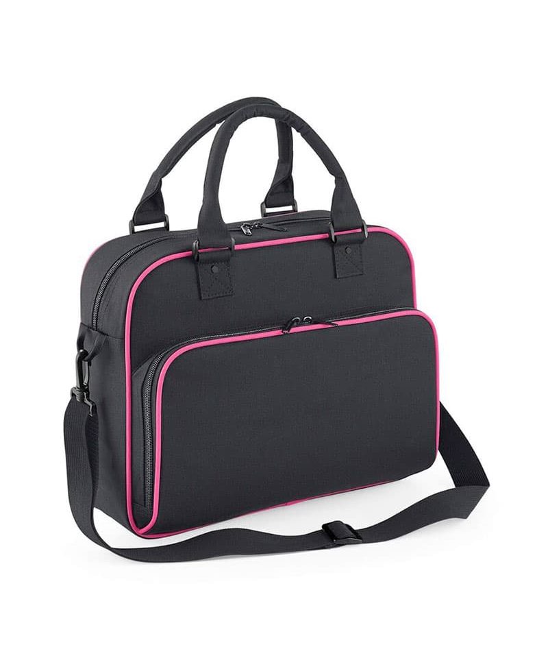 Borsa-danza-poliestere-Bagbase-BG145-nero-fucsia