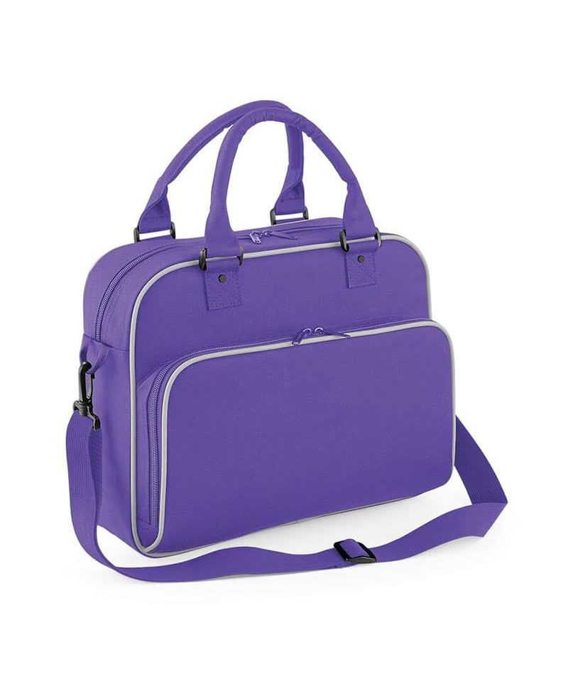 Borsa-danza-poliestere-Bagbase-BG145-porpora-grigio