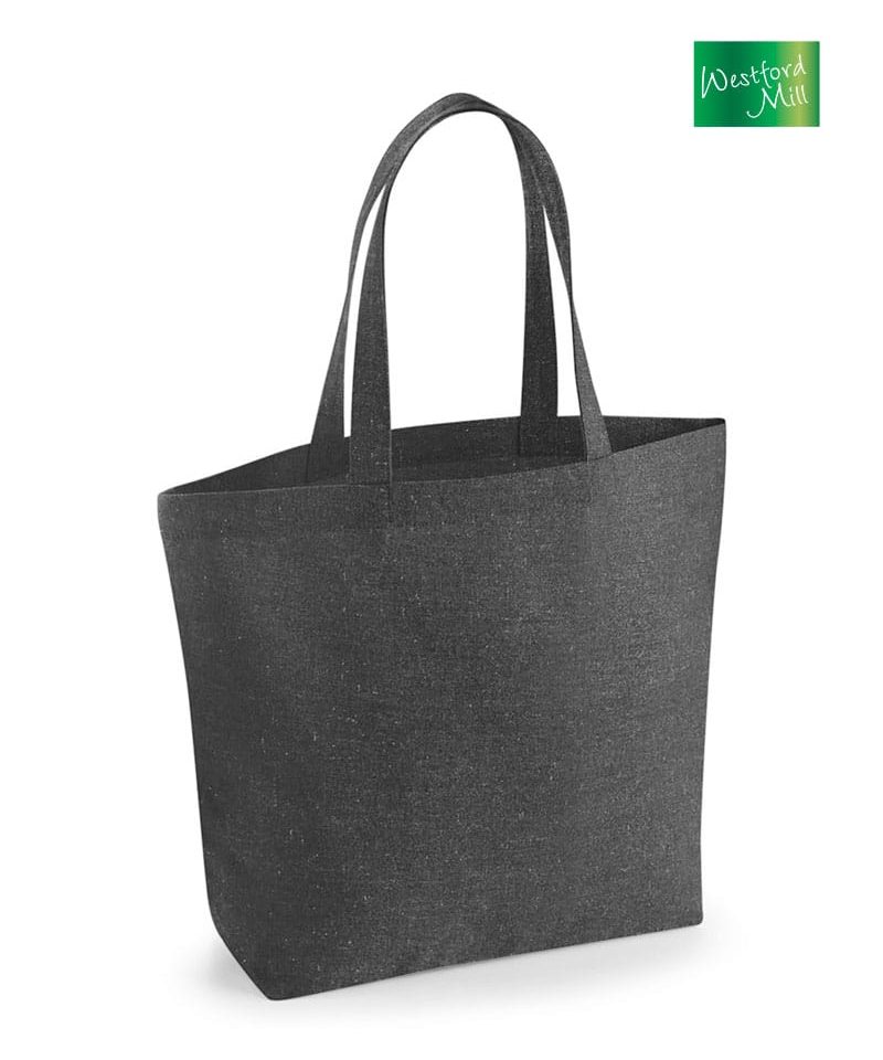 Borsa-in-cotone-e-poliestere-riciclato-Westford-Mill-W965-nero
