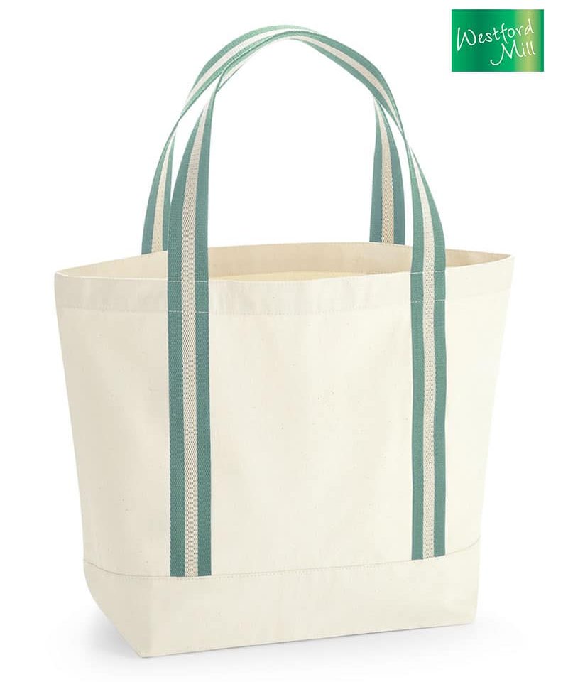 Borsa-mare-in-canvas-organico-Westford-Mill-W690-verde-salvia