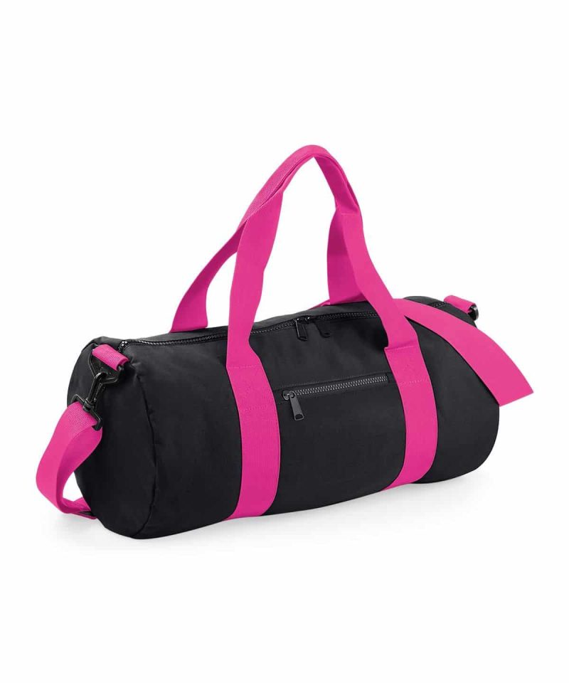 Borsone poliestere tubolare 50x25x25 Bagbase BG140 25 Borsone sport poliestere multitasca Bagbase BG544 nero fucsia