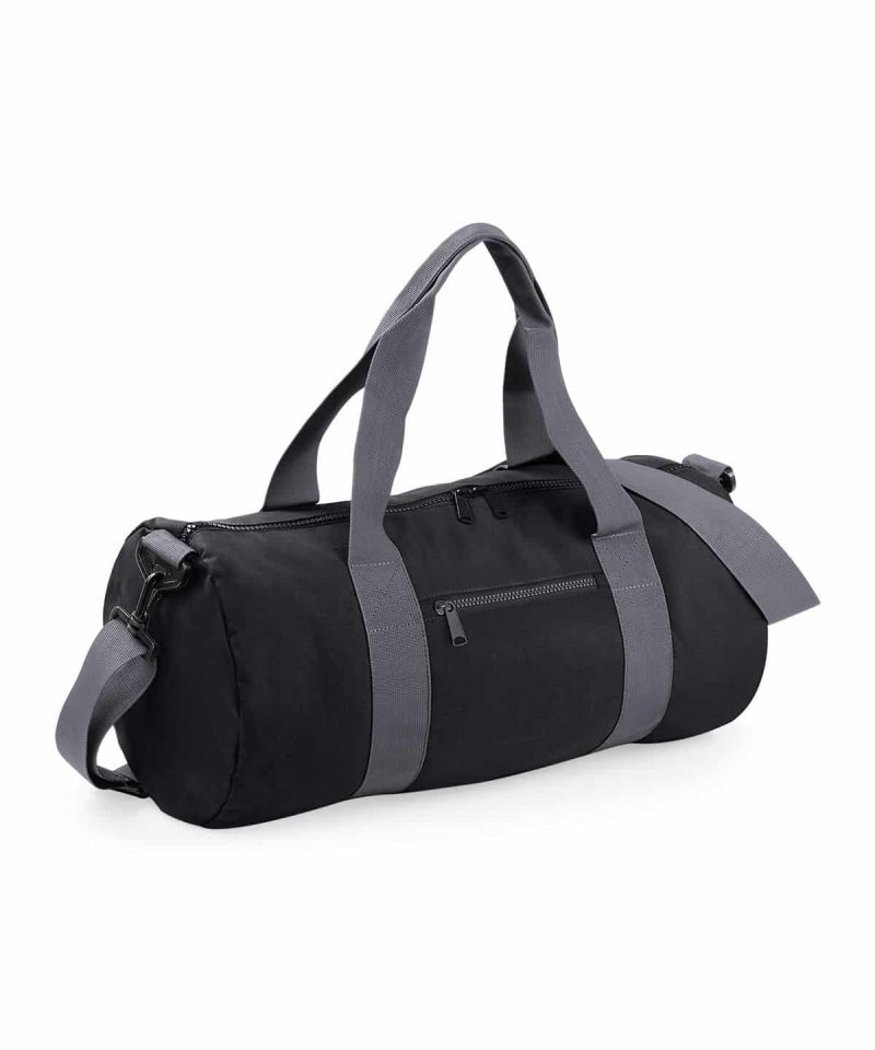 Borsone poliestere tubolare 50x25x25 Bagbase BG140 31 Borsone sport poliestere multitasca Bagbase BG544 nero grigio