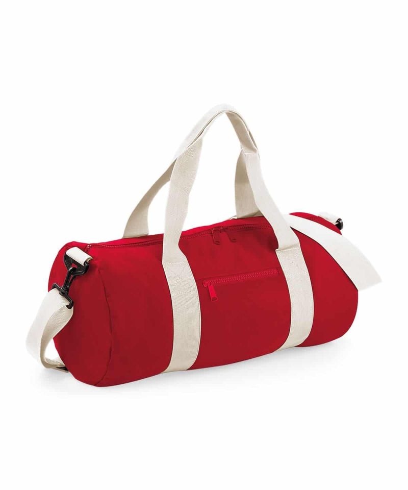 Borsone poliestere tubolare 50x25x25 Bagbase BG140 27 Borsone sport poliestere multitasca Bagbase BG544 rosso natural
