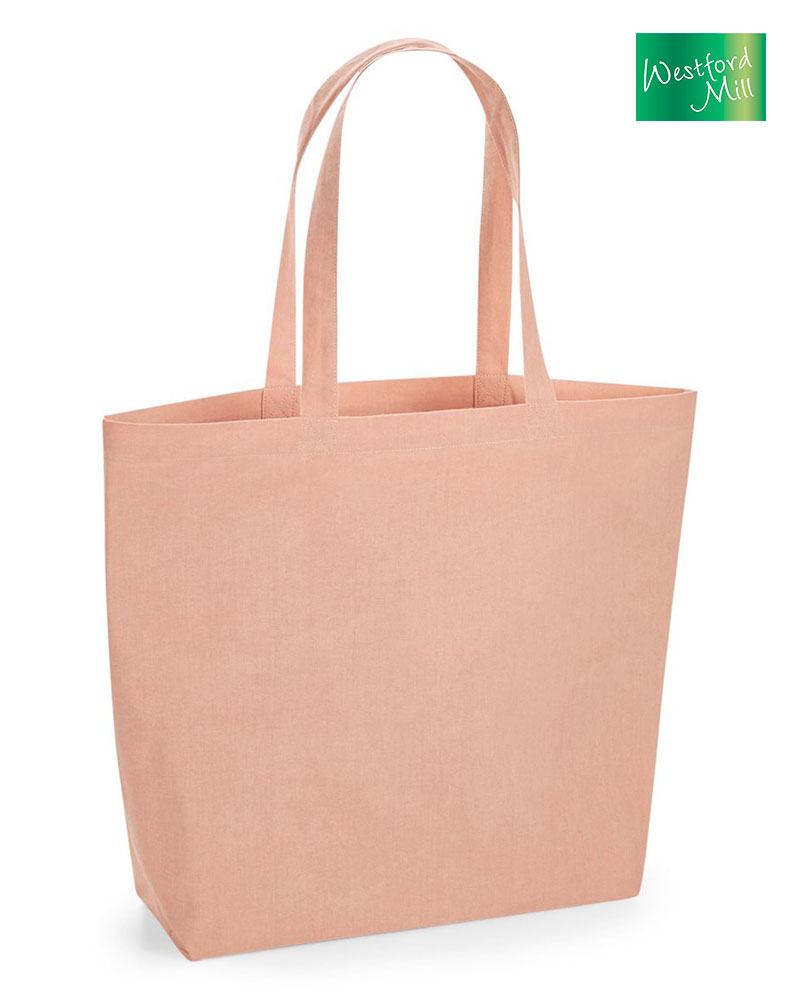 Maxi-shopper-in-cotone-organico-Westford-Mill-W285-rosa