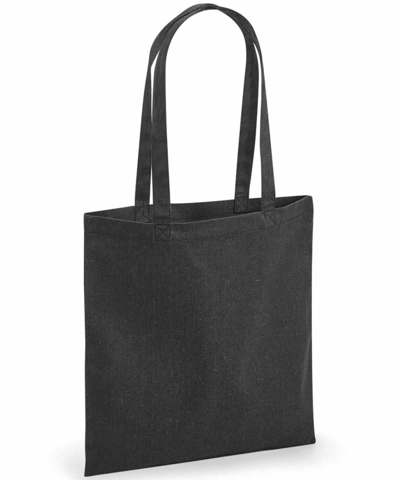 Shopper in cotone e poliestere riciclati Westford Mill W961 5 Shopper in cotone e poliestere riciclati Westford Mill W961 nero
