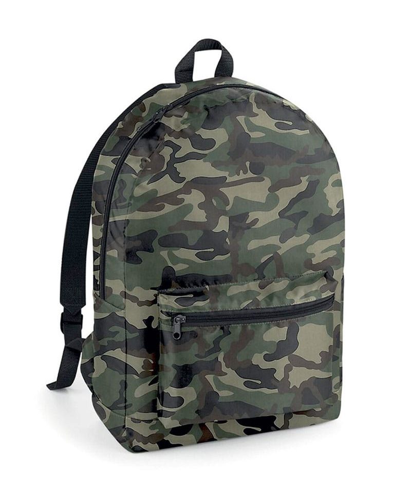 Zaino-richiudibile-in-poliestere-Bagbase-BG151-camouflage-verde