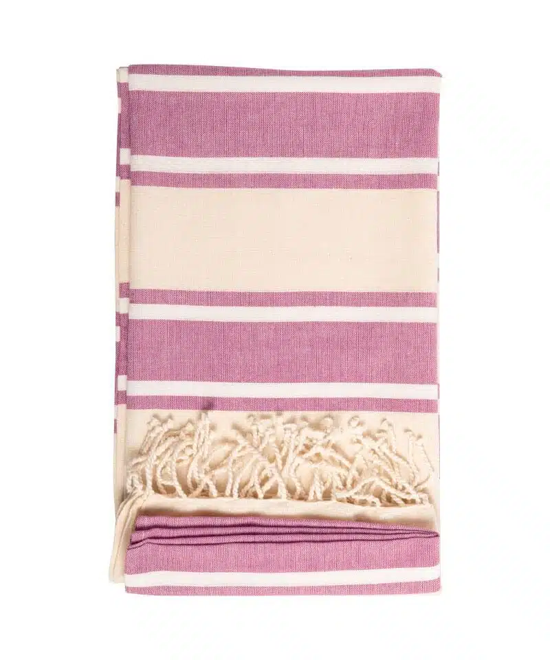 Telo-mare-pareo-bicolore-in-cotone-biologic-AP721622-natural-fucsia