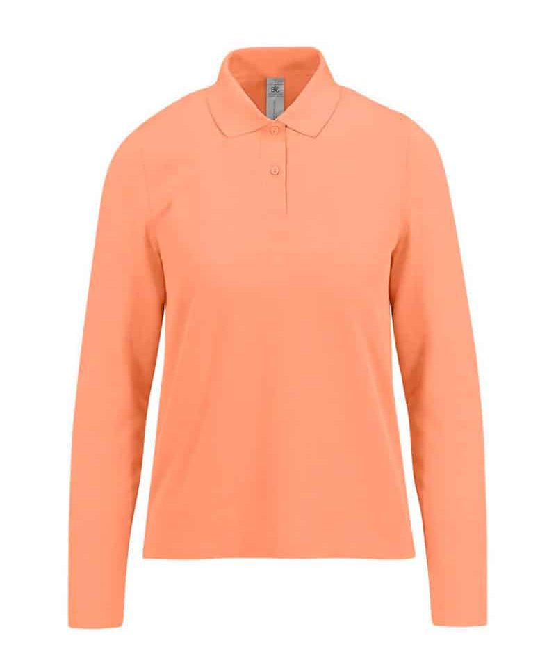 Polo-donna-manica-lunga-BC-BCPW464-arancio