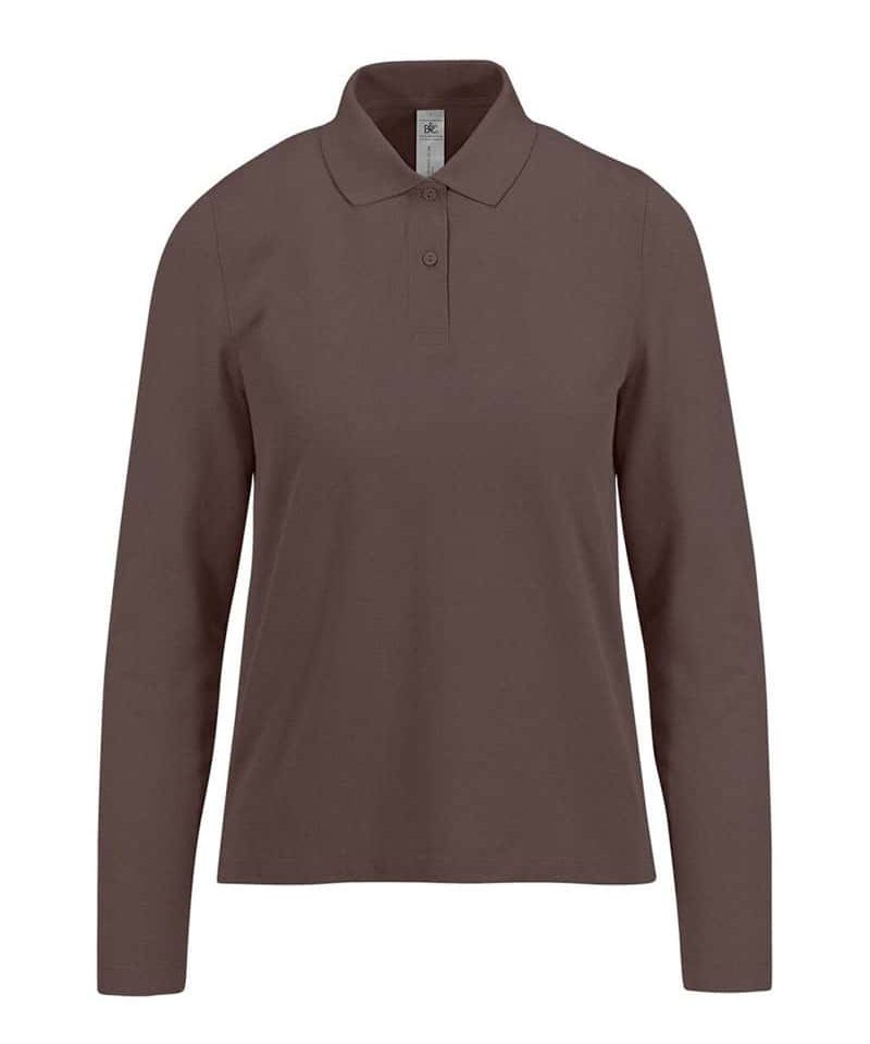 Polo donna manica lunga BC Collection BCPW464 29 Polo-donna-manica-lunga-BC-BCPW464-marrone-caffe
