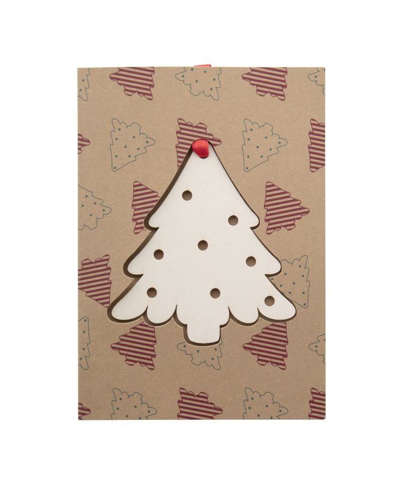 Biglietto-natalizio-kraft-personalizzato-allover-con-ornamento-albero-di-Natale-AP718645-albero