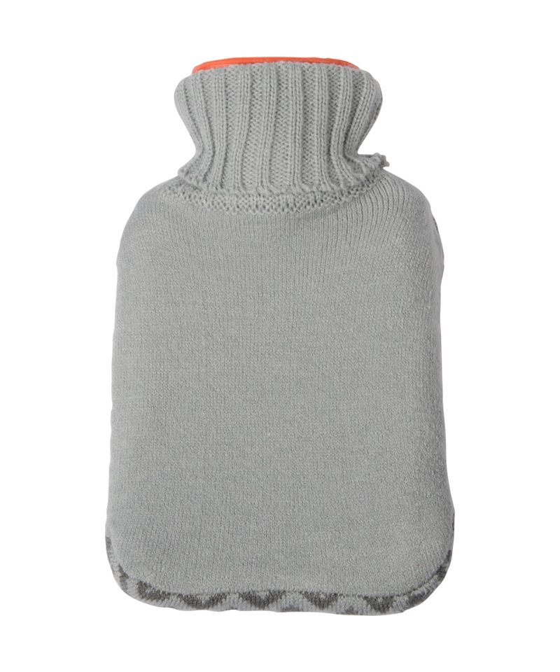 Borsa acqua calda grigia con fantasia spina di pesce 909028 7 Borsa-acqua-calda-con-custodia-a-righe-56-0909028-righe-retro