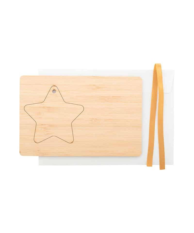 Cartolina di Natale in compensato di bambù con decorazione ad albero di Natale AP716450 11 Cartolina di Natale in compensato di bambù con decorazione ad albero di Natale AP716450 cart stella