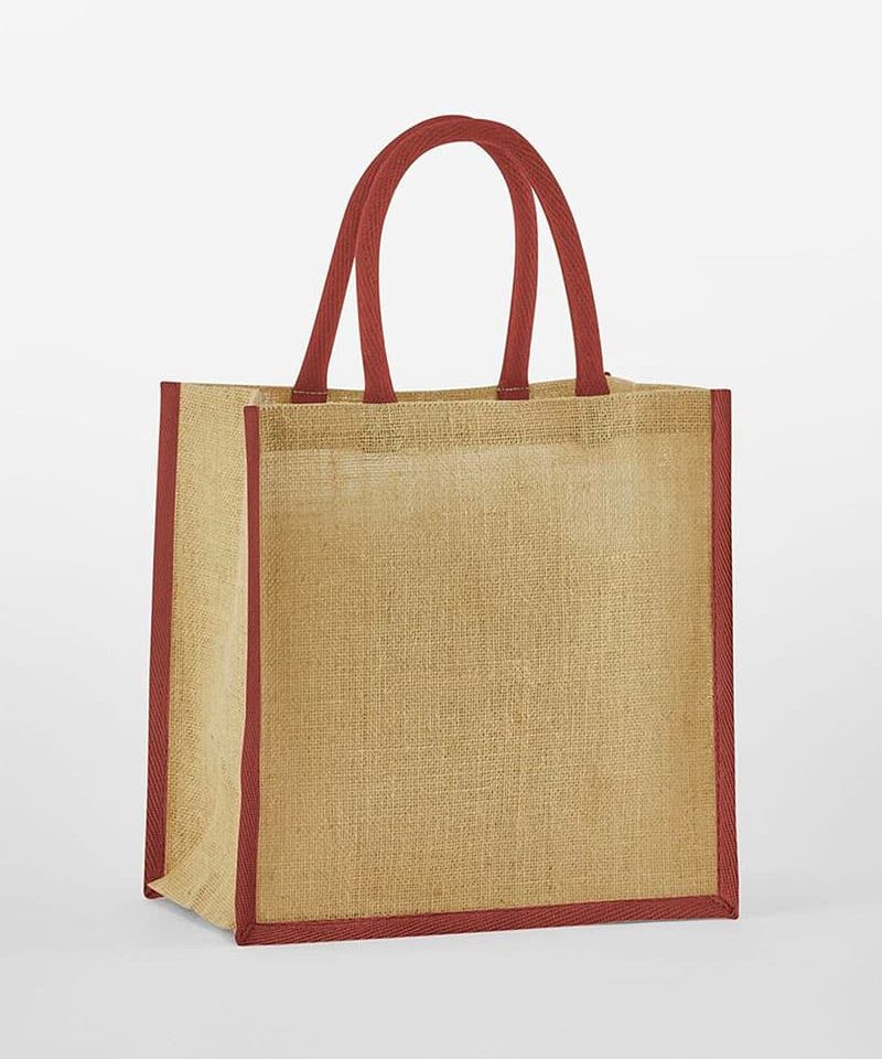 Borsa-mini-in-juta-con-bordi-colorati-26x22x14-iWestford-Mill-W477-ruggine