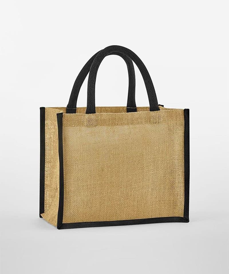 Borsa in juta con bordi colorati 30x30x19 Westford Mill W473 8 Borsa-mini-in-juta-con-bordi-colorati-30x30x19-Westford-Mill-W473-natural-nero