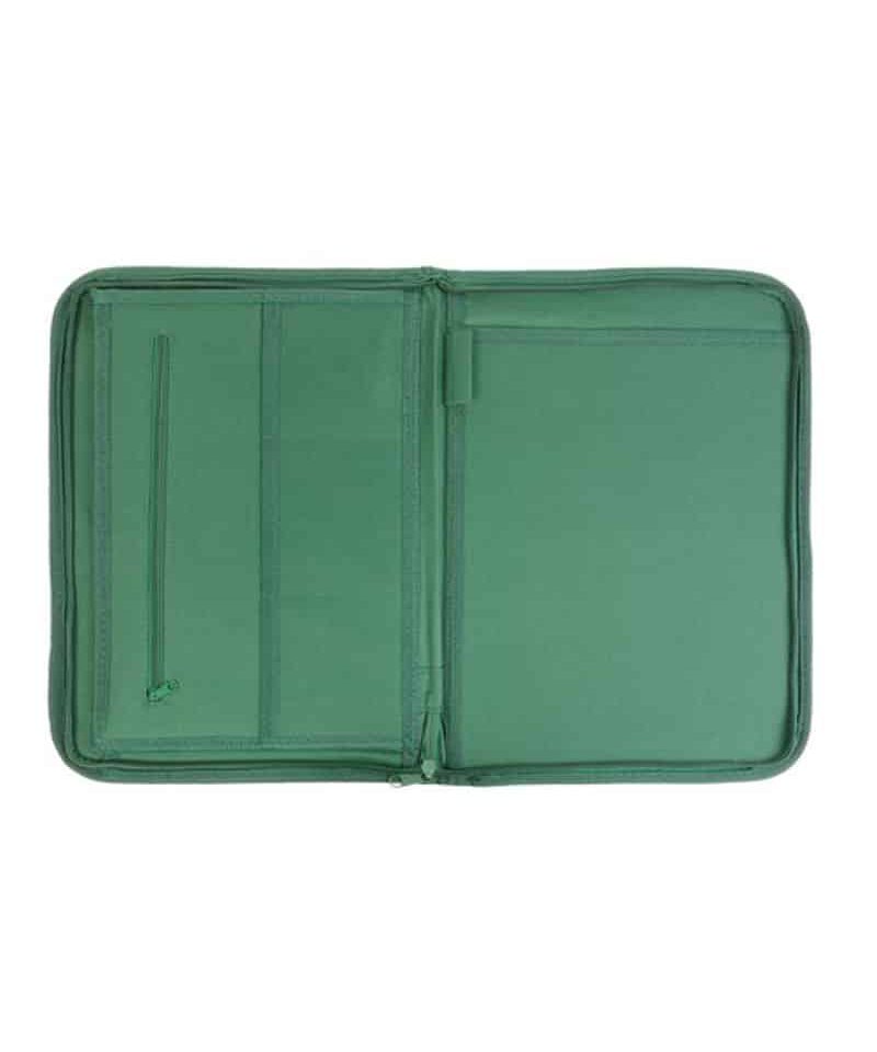 Cartella congresso in poliestere 00999 15 Cartella-congresso-in-poliestere-00999--verde-aperta