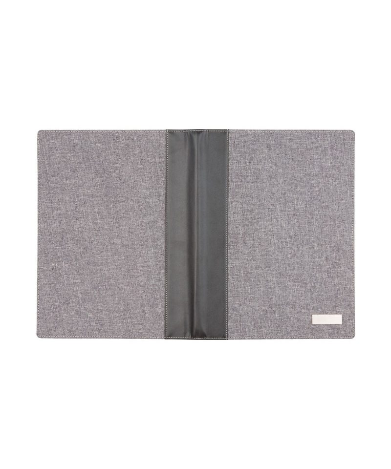 Cartella formato A4 con copertina in lino e PU AP809461 6 Cartella-formato-A4-con-copertina-in-lino-e-PU-AP809461-esterno-aperto