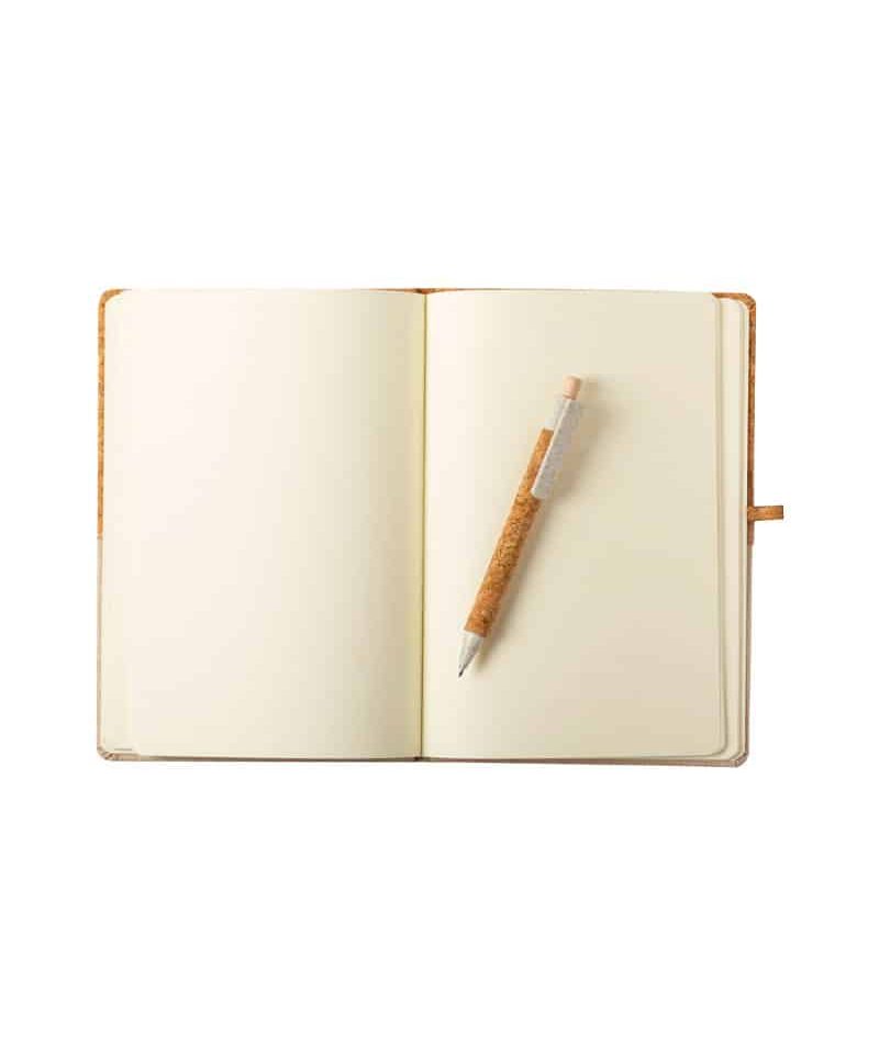 Quaderno formato A5 con copertina in sughero naturale e cotone AP721488 6 Quaderno-formato-A5-con-copertina-in-sughero-naturale-e-cotone-AP721488-aperto