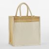 Shopper con manici in juta e tasca di cotone 30x30x19 Canvas Westford Mill W483 2 Shopper-con-manici-in-juta-e-tasca-di-cotone-Canvas-Westford-Mill-W483