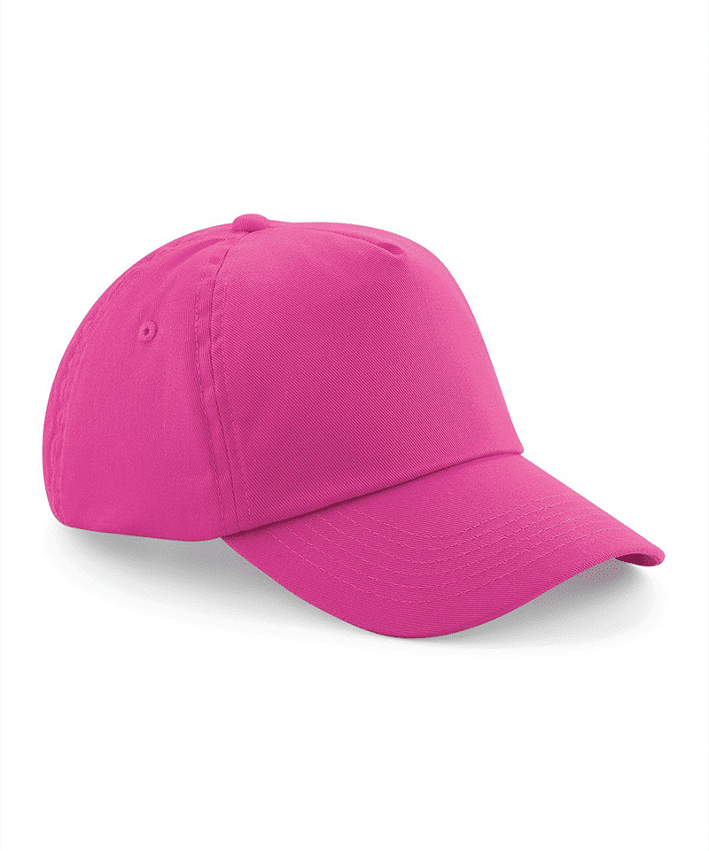 Cappellino-baseball-bambino-5-pannelli-Beechfield-B10B-fucsia