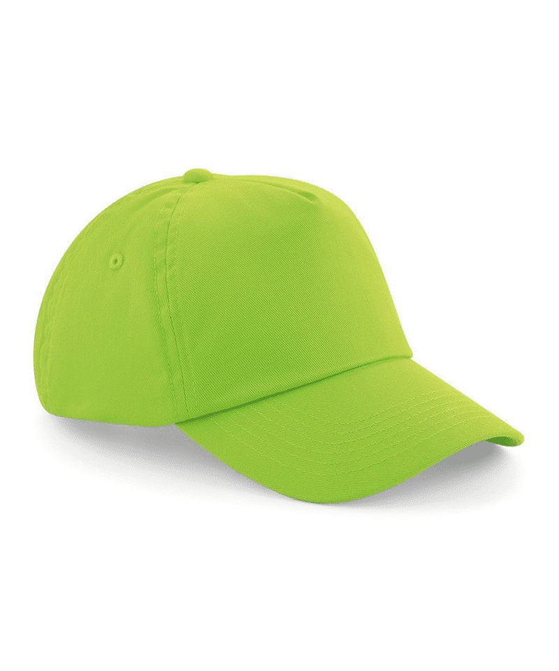 Cappellino baseball bambino 5 pannelli Beechfield B10B 28 Cappellino-baseball-bambino-5-pannelli-Beechfield-B10B-verde-lime