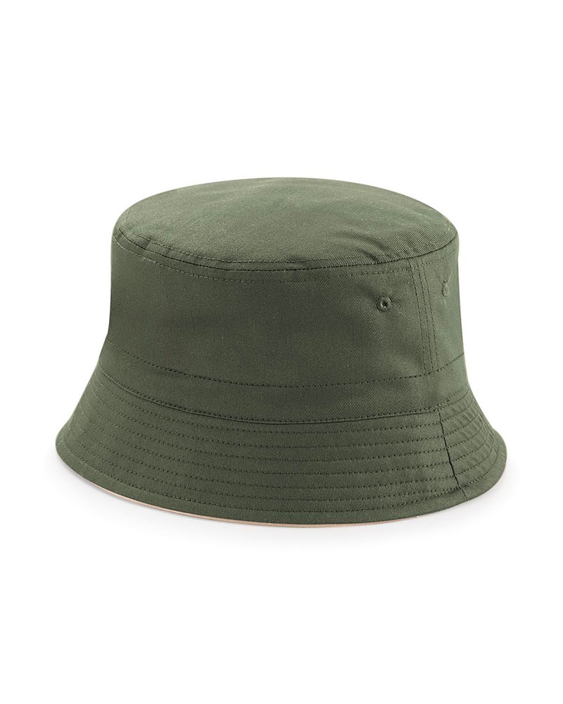 Cappellino pescatore in cotone reversibile Beechfield B686 12 Cappellino-pescatore-in-cotone-reversibile-Beechfield-B686-verde-militare
