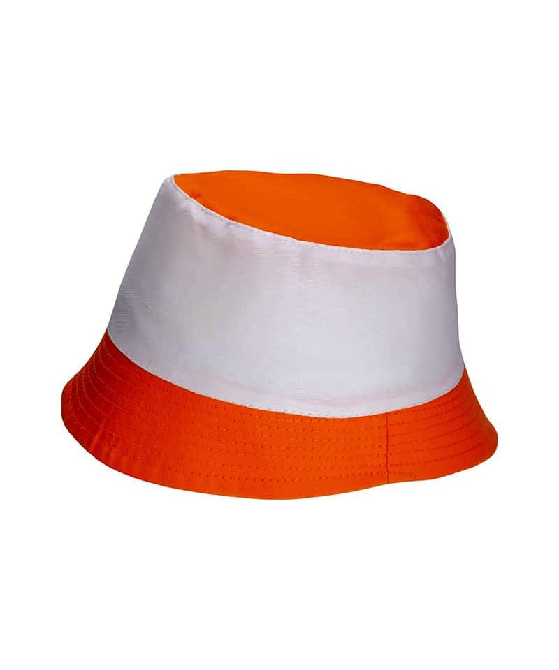 Cappellino pescatore in policotone miramare bicolore 23328 10 Cappellino-pescatore-in-policotone-miramare-bicolore-23328-bianco-arancione