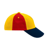Cappello baseball da bambino in cotone spazzolato Myrtle Beach MB7010 1 Cappello-baseball-da-bambino-in-cotone-spazzolato-Myrtle-Beach-MB7010-rosso-giallo-nero