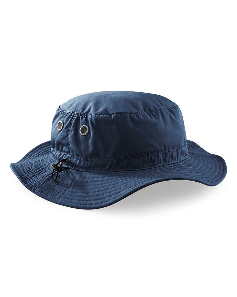 Cappello pescatore in tessuto misto con cursore di regolazione Beechfield B88 4 Cappello-pescatore-in-tessuto-misto-con-cursore-di-regolazione-Beechfield-B88-blu-navy