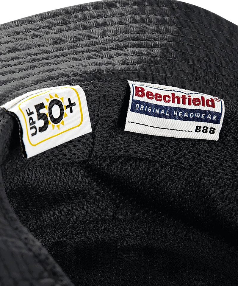 Cappello pescatore in tessuto misto con cursore di regolazione Beechfield B88 16 Cappello-pescatore-in-tessuto-misto-con-cursore-di-regolazione-Beechfield-B88-label