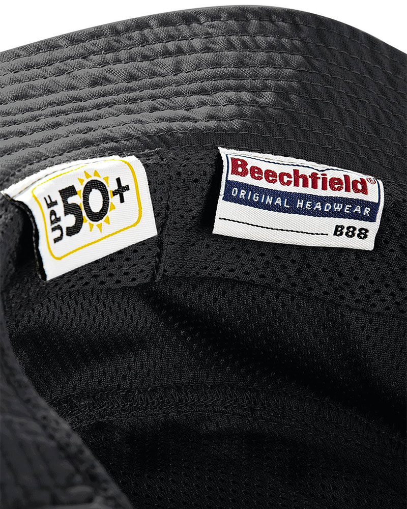 Cappello pescatore in tessuto misto con cursore di regolazione Beechfield B88 7 Cappello-pescatore-in-tessuto-misto-con-cursore-di-regolazione-Beechfield-B88-label