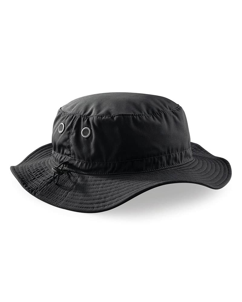 Cappello pescatore in tessuto misto con cursore di regolazione Beechfield B88 8 Cappello-pescatore-in-tessuto-misto-con-cursore-di-regolazione-Beechfield-B88-nero