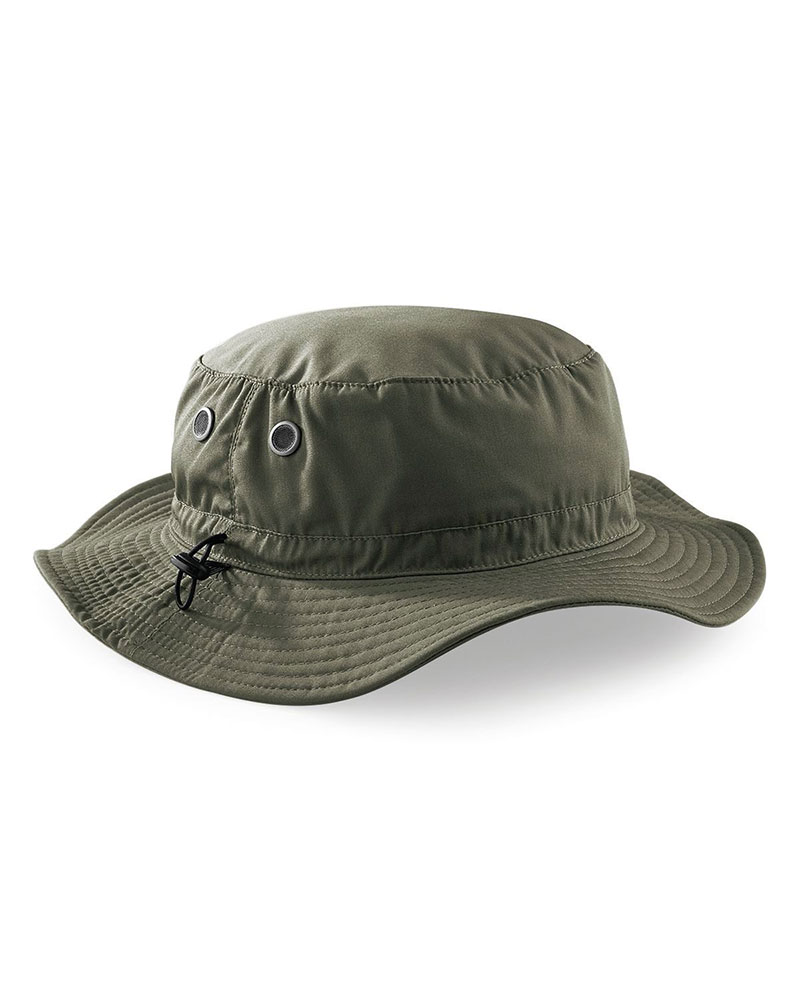 Cappello-pescatore-in-tessuto-misto-con-cursore-di-regolazione-Beechfield-B88-verde-oliva