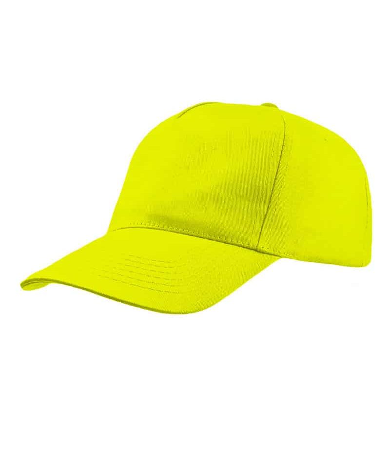 Cappelli baseball bimbo Black Spider BSK600 23 Cappelli-baseball-bambino-5-pannelli-Black-Spider-BSK600--giallo-fluo