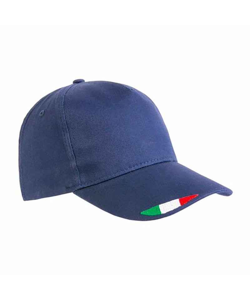 Cappellino baseball 5 pannelli con tricolore italiano 20303 18 Cappellino-baseball-5-pannelli-con-tricolore-italiano-20303-blu-navy