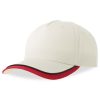 Cappellino baseball bambino 5 pannelli in cotone organico Atlantis Kid Star-S ATKISS 1 Cappellino baseball bambino 5 pannelli in cotone organico Atlantis Kid Star S ATKISS bianco rosso