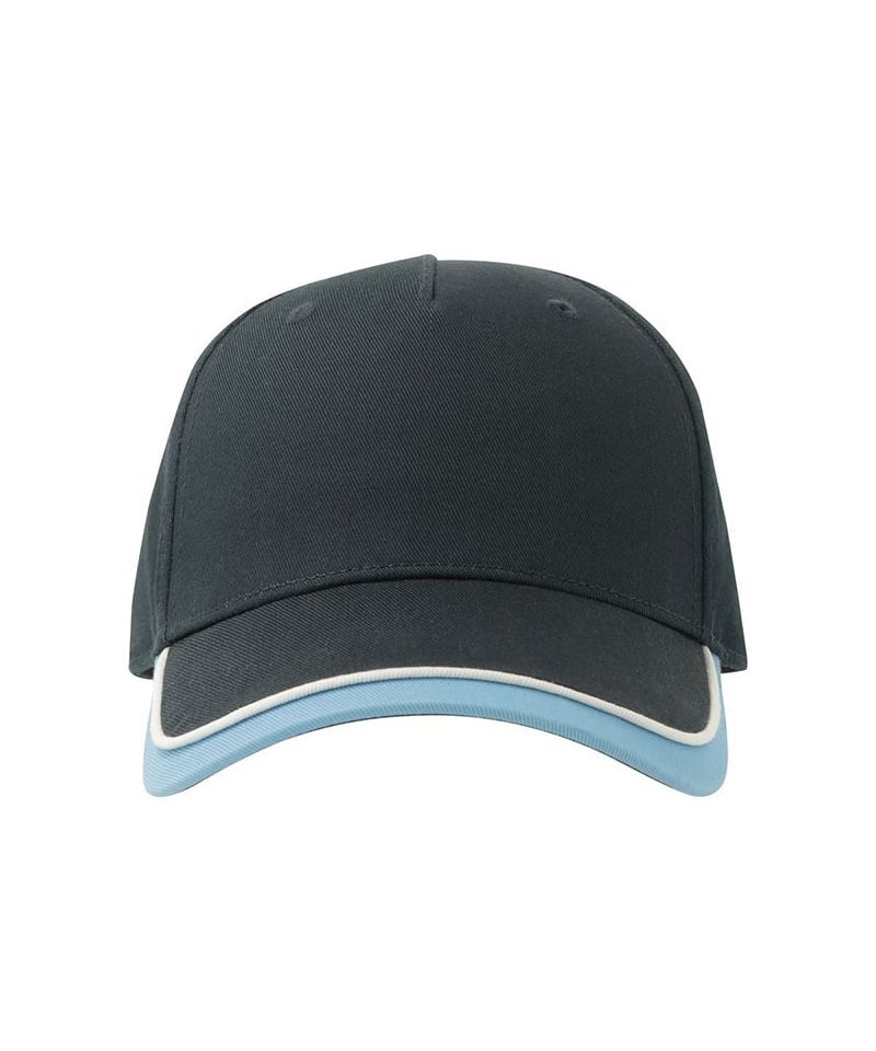 Cappellino baseball bambino 5 pannelli in cotone organico Atlantis Kid Star-S ATKISS 53 Cappellino baseball bambino 5 pannelli in cotone organico Atlantis Kid Star S ATKISS blu navy azzurro fronte