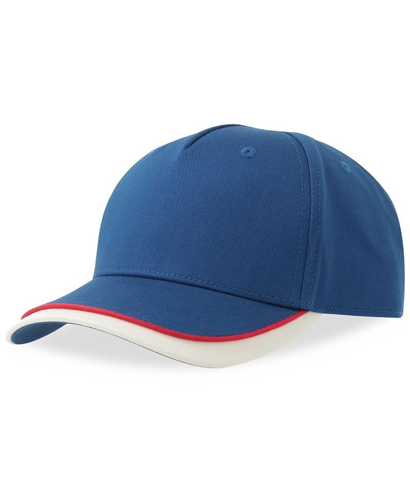 Cappellino baseball bambino 5 pannelli in cotone organico Atlantis Kid Star-S ATKISS 47 Cappellino baseball bambino 5 pannelli in cotone organico Atlantis Kid Star S ATKISS blu royal bianco