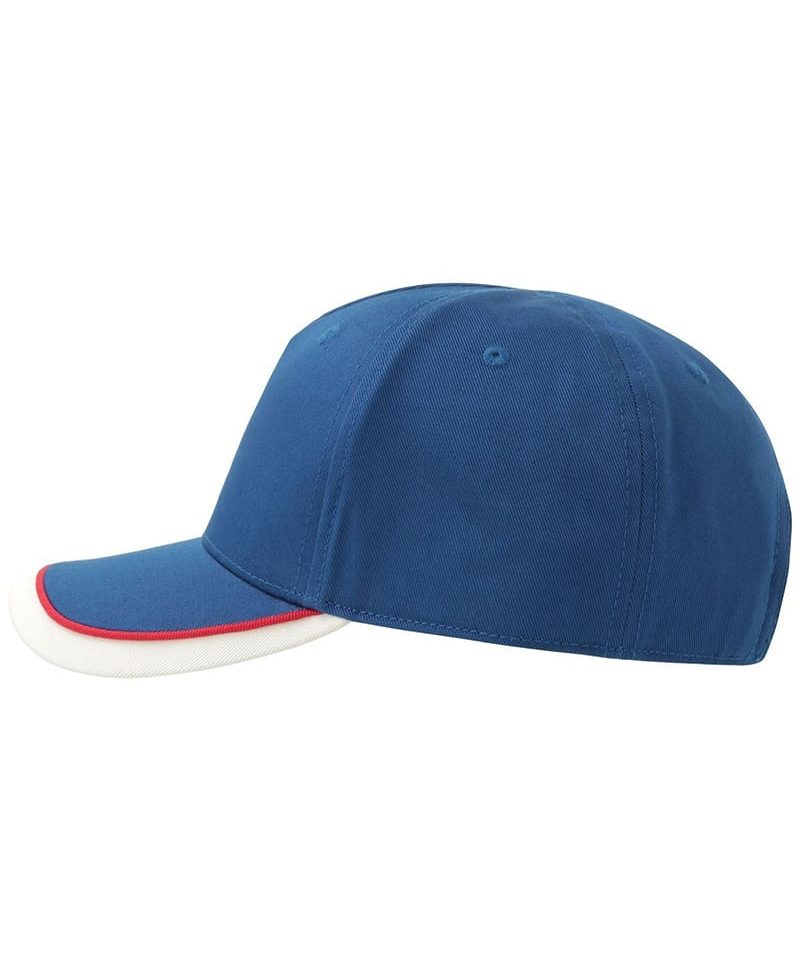 Cappellino baseball bambino 5 pannelli in cotone organico Atlantis Kid Star-S ATKISS 50 Cappellino baseball bambino 5 pannelli in cotone organico Atlantis Kid Star S ATKISS blu royal bianco lato sinistro