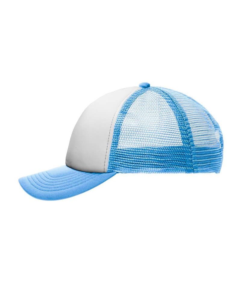 Cappellino baseball bambino con rete Myrtle Beach MB071 42 Cappellino-baseball-bambino-con-rete-Myrtle-Beach-MB071-bianco-azzurro-sinistro