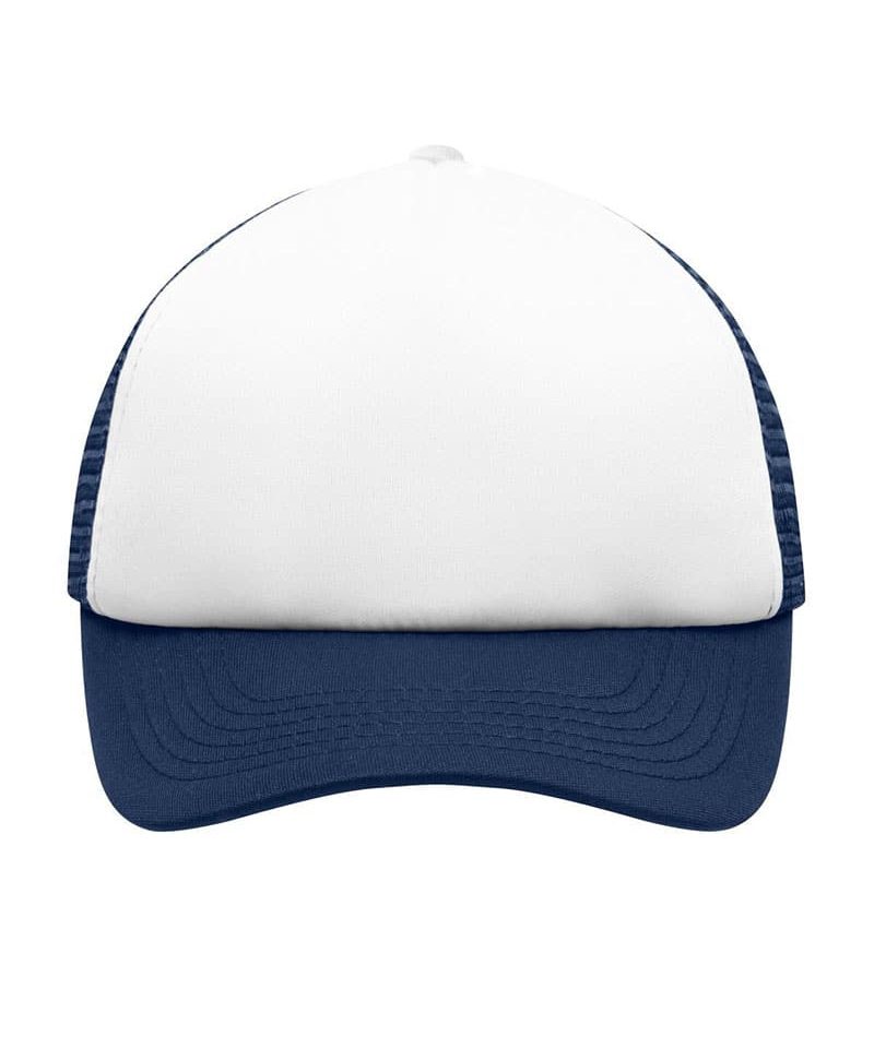 Cappellino baseball bambino con rete Myrtle Beach MB071 44 Cappellino-baseball-bambino-con-rete-Myrtle-Beach-MB071-bianco-blu-fronte