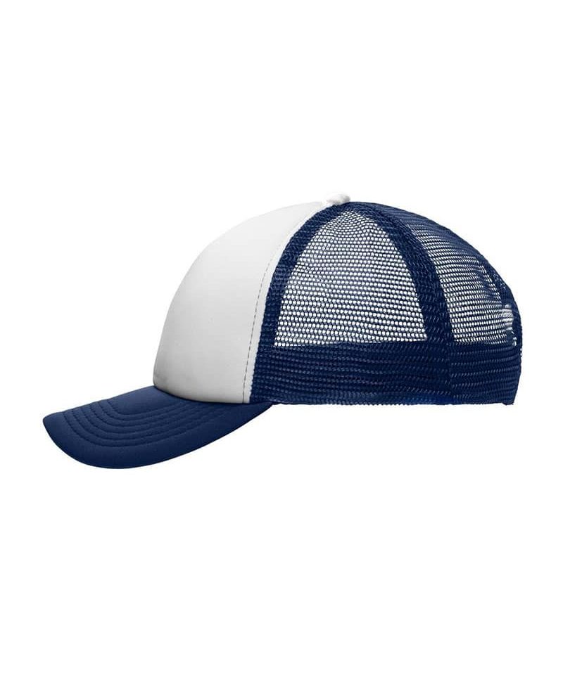 Cappellino baseball bambino con rete Myrtle Beach MB071 46 Cappellino-baseball-bambino-con-rete-Myrtle-Beach-MB071-bianco-blu-sinistro