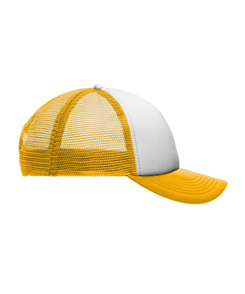 Cappellino baseball bambino con rete Myrtle Beach MB071 51 Cappellino-baseball-bambino-con-rete-Myrtle-Beach-MB071-bianco-giallo-destro