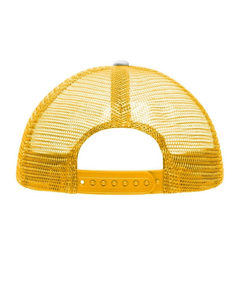 Cappellino baseball bambino con rete Myrtle Beach MB071 49 Cappellino-baseball-bambino-con-rete-Myrtle-Beach-MB071-bianco-giallo-retro