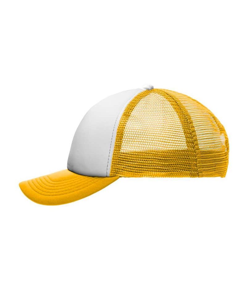 Cappellino baseball bambino con rete Myrtle Beach MB071 50 Cappellino-baseball-bambino-con-rete-Myrtle-Beach-MB071-bianco-giallo-sinistro